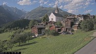 Archiv Foto Webcam Dorfansicht Ernen mit Kirche 17:00