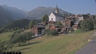 Archiv Foto Webcam Dorfansicht Ernen mit Kirche 17:00
