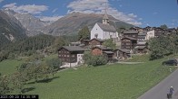 Archiv Foto Webcam Dorfansicht Ernen mit Kirche 13:00