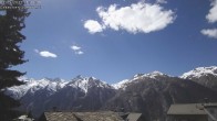 Archived image Webcam Grächen - South-West: Weisshorn 13:00