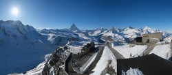 Archived image Webcam Gornergrat Kulm Zermatt 13:00