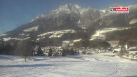 Archiv Foto Webcam Leogang Dorfblick 13:00