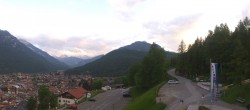 Archiv Foto Webcam Mittenwald Panoramablick 19:00