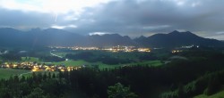 Archiv Foto Webcam Ausblick Burgruine Eisenberg 23:00