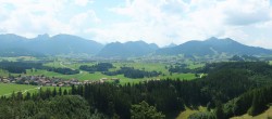 Archiv Foto Webcam Ausblick Burgruine Eisenberg 13:00