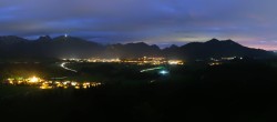 Archiv Foto Webcam Ausblick Burgruine Eisenberg 19:00