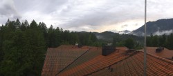 Archiv Foto Webcam Grainau: Zugspitzblick vom Hotel am Badersee 19:00