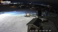 Archiv Foto Webcam Sunridge Ski Area Porcupine Lift und Piste 23:00