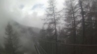 Archived image Webcam Grächen - View Suspension Bridge Charles Kuonen 09:00