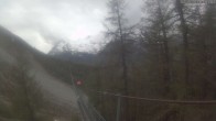 Archived image Webcam Grächen - View Suspension Bridge Charles Kuonen 17:00