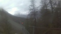 Archived image Webcam Grächen - View Suspension Bridge Charles Kuonen 19:00