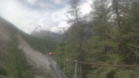 Archiv Foto Webcam Grächen: Charles Kuonen Hängebrücke 09:00