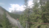 Archived image Webcam Grächen - View Suspension Bridge Charles Kuonen 09:00