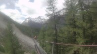 Archived image Webcam Grächen - View Suspension Bridge Charles Kuonen 11:00