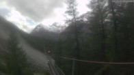 Archived image Webcam Grächen - View Suspension Bridge Charles Kuonen 13:00