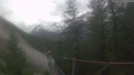 Archived image Webcam Grächen - View Suspension Bridge Charles Kuonen 17:00