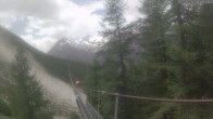 Archiv Foto Webcam Grächen: Charles Kuonen Hängebrücke 11:00