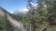 Archiv Foto Webcam Grächen: Charles Kuonen Hängebrücke 09:00