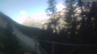 Archiv Foto Webcam Grächen: Charles Kuonen Hängebrücke 07:00