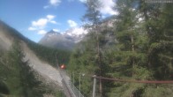 Archiv Foto Webcam Grächen: Charles Kuonen Hängebrücke 09:00