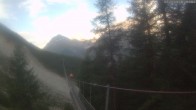 Archived image Webcam Grächen - View Suspension Bridge Charles Kuonen 05:00