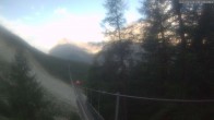 Archived image Webcam Grächen - View Suspension Bridge Charles Kuonen 06:00