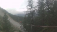 Archiv Foto Webcam Grächen: Charles Kuonen Hängebrücke 07:00