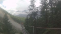 Archiv Foto Webcam Grächen: Charles Kuonen Hängebrücke 09:00