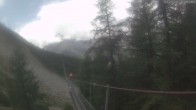 Archived image Webcam Grächen - View Suspension Bridge Charles Kuonen 11:00