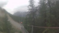 Archived image Webcam Grächen - View Suspension Bridge Charles Kuonen 13:00