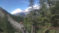 Archiv Foto Webcam Grächen: Charles Kuonen Hängebrücke 09:00