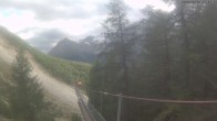 Archiv Foto Webcam Grächen: Charles Kuonen Hängebrücke 17:00
