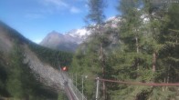 Archiv Foto Webcam Grächen: Charles Kuonen Hängebrücke 09:00