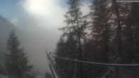 Archived image Webcam Grächen - View Suspension Bridge Charles Kuonen 09:00