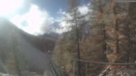 Archived image Webcam Grächen - View Suspension Bridge Charles Kuonen 11:00
