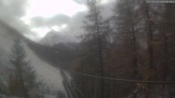 Archived image Webcam Grächen - View Suspension Bridge Charles Kuonen 13:00