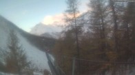 Archived image Webcam Grächen - View Suspension Bridge Charles Kuonen 06:00