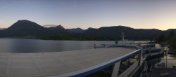 Archiv Foto Webcam Anlegesteg und Bahnhof am Wolfgangsee 19:00