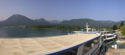 Archiv Foto Webcam Anlegesteg und Bahnhof am Wolfgangsee 07:00