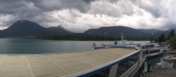 Archiv Foto Webcam Anlegesteg und Bahnhof am Wolfgangsee 19:00