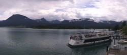 Archiv Foto Webcam Anlegesteg und Bahnhof am Wolfgangsee 13:00