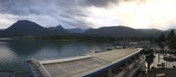 Archiv Foto Webcam Anlegesteg und Bahnhof am Wolfgangsee 19:00
