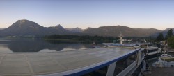 Archiv Foto Webcam Anlegesteg und Bahnhof am Wolfgangsee 05:00