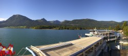 Archiv Foto Webcam Anlegesteg und Bahnhof am Wolfgangsee 08:00