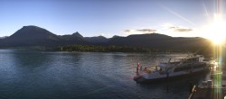 Archiv Foto Webcam Anlegesteg und Bahnhof am Wolfgangsee 17:00