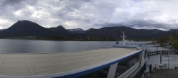 Archiv Foto Webcam Anlegesteg und Bahnhof am Wolfgangsee 09:00