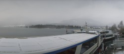 Archiv Foto Webcam Anlegesteg und Bahnhof am Wolfgangsee 06:00