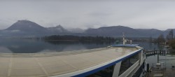 Archiv Foto Webcam Anlegesteg und Bahnhof am Wolfgangsee 11:00