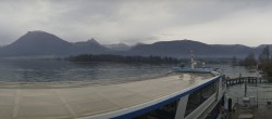 Archiv Foto Webcam Anlegesteg und Bahnhof am Wolfgangsee 13:00