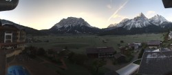 Archived image Webcam Panoramic view Hotel Post Lermoos 05:00